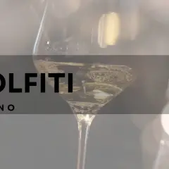 I solfiti nel vino: cosa sono e perché sono importanti per la conservazione. Un calice di vino bianco con bollicine.