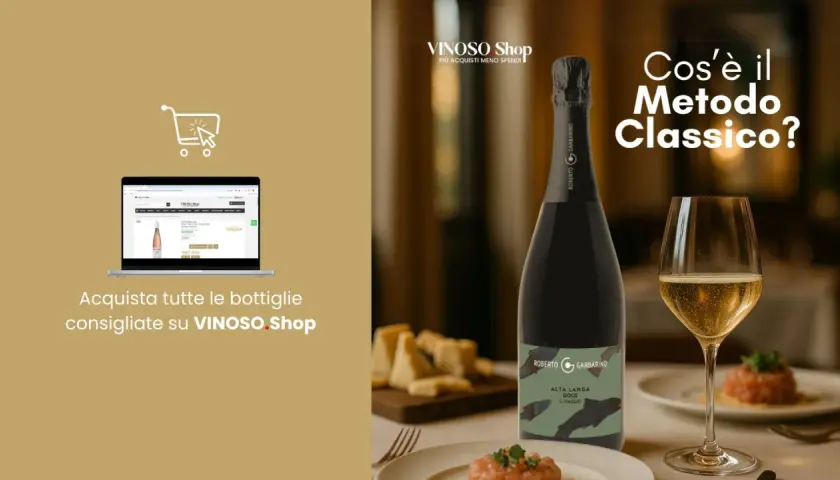 Scopri il miglior spumante italiano, il Metodo Classico, acquistabile su VINOSO.Shop. Una bottiglia di Roberto Garbarino Alta Langa DOCG.